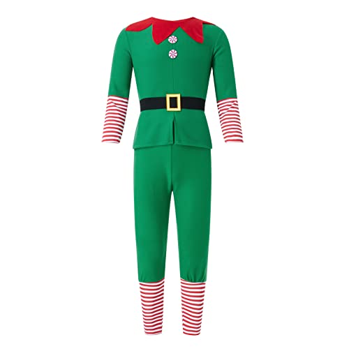 Weihnachtsmonster-Kostüm Outfit Weihnachtsmann Tops Hose Hut Handschuhe Schuhe Abdeckung Cosplay Kostüm Familie Anzug (Herren, 4-Men, M) von Caloter
