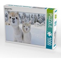 Alpakas Schneegestöber (Puzzle) von CALVENDO Verlag GmbH