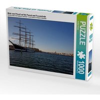 Blick vom Priwall auf die Passat und Travemünde (Puzzle) von Calvendo Puzzle