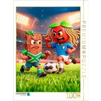 CALVENDO Puzzle 3D Fussballmotiv Suedafrika gegen Italien Duell 1000 Teile Lege-Größe 64x48cm Foto-Puzzle für glückliche Stunden von Calvendo Puzzle