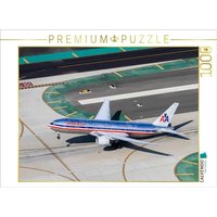 CALVENDO Puzzle American Airlines Boeing 777-200 Los Angeles, USA 1000 Teile Lege-Größe 64x48cm Foto-Puzzle für glückliche Stunden von CALVENDO Verlag GmbH