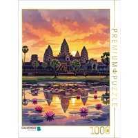 CALVENDO Puzzle Angkor Wat - Tempel im Dschungel 1000 Teile Lege-Größe 64x48cm Foto-Puzzle für glückliche Stunden von Calvendo Puzzle