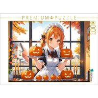 CALVENDO Puzzle Anime Halloween Maid mit Kürbissen im Café 1000 Teile Lege-Größe 64x48cm Foto-Puzzle für glückliche Stunden von Calvendo Puzzle