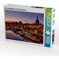 CALVENDO Puzzle Auf der Augustusbrücke mit Blick zur Altstadt 1000 Teile Lege-Größe 64 x 48 cm Foto-Puzzle Bild von Dirk Meutzner von CALVENDO Verlag GmbH