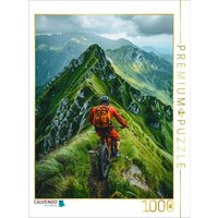 CALVENDO Puzzle Bergab ins Abenteuer - Freeride im Gebirge 1000 Teile Lege-Größe 64x48cm Foto-Puzzle für glückliche Stunden von Calvendo Puzzle
