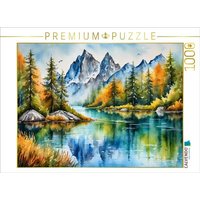 CALVENDO Puzzle Bergsee mit Spiegelung 1000 Teile Lege-Größe 64x48cm Foto-Puzzle für glückliche Stunden CALVENDO Puzzle Bergsee mit Spiegelung 1000 Teile Lege-Größe 64x48cm Foto-Puzzle für glückliche Stunden von Calvendo Puzzle