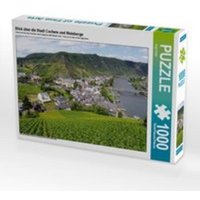 CALVENDO Puzzle Blick über die Stadt Cochem und Weinberge 1000 Teile Lege-Größe 64 x 48 cm Foto-Puzzle Bild von Anja Frost von CALVENDO Verlag GmbH