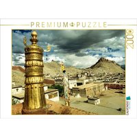 CALVENDO Puzzle Blick vom Pelkor Chöde Kloster in Gyantse zum Sangzhu Zizong Castle 2000 Teile Lege-Größe 90x67cm Foto-Puzzle für glückliche Stunden von Calvendo Puzzle