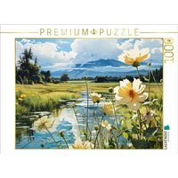 CALVENDO Puzzle Blütenpracht am Seeufer 1000 Teile Lege-Größe 64x48cm Foto-Puzzle für glückliche Stunden von Calvendo Puzzle