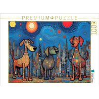 CALVENDO Puzzle Bunte Hunde - bunt und wild ist ganz normal 1000 Teile Lege-Größe 64x48cm Foto-Puzzle für glückliche Stunden von Calvendo Puzzle