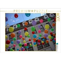 CALVENDO Puzzle Bunte Lampions in der Fußgängerzone in Augsburg 1000 Teile Lege-Größe 64 × 48 cm Foto-Puzzle für glückliche Stunden von Calvendo Puzzle