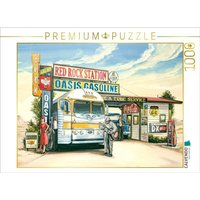 CALVENDO Puzzle Bus Station in Amerika 1950er Jahre 1000 Teile Puzzle quer 1000 Teile Lege-Größe 64 × 48 cm Foto-Puzzle für glückliche Stunden von Calvendo Puzzle