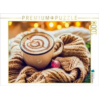 CALVENDO Puzzle Cappuccino mit Weihnachtskugel und Decke 1000 Teile Lege-Größe 64x48cm Foto-Puzzle für glückliche Stunden von Calvendo Puzzle