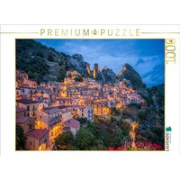CALVENDO Puzzle Castelmezzano bei Nacht 1000 Teile Lege-Größe 64x48cm Foto-Puzzle für glückliche Stunden von Calvendo Puzzle