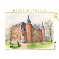 CALVENDO Puzzle Castle of Monceau-sur-Sambre Charleroi 1000 Teile Lege-Größe 64x48cm Foto-Puzzle für glückliche Stunden von Calvendo Puzzle