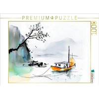 CALVENDO Puzzle Chinesische Dschunke am Ufer eines Sees. Tuschemalerei 1000 Teile Lege-Größe 64x48cm Foto-Puzzle für glückliche Stunden CALVENDO Puzzle Chinesische Dschunke am Ufer eines Sees. Tuschemalerei 1000 Teile Lege-Größe 64x48cm Foto-Puzzle für glückliche Stunden von Calvendo Puzzle