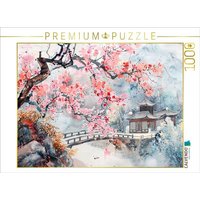 CALVENDO Puzzle Chinesischer Tempel zur Kirschblüte als Tuschezeichnung 1000 Teile Lege-Größe 64x48cm Foto-Puzzle für glückliche Stunden CALVENDO Puzzle Chinesischer Tempel zur Kirschblüte als Tuschezeichnung 1000 Teile Lege-Größe 64x48cm Foto-Puzzle für glückliche Stunden von Calvendo Puzzle