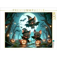 CALVENDO Puzzle Das Halloween-Abenteuer der kleinen Vampirfledermäuse 1000 Teile Lege-Größe 64x48cm Foto-Puzzle für glückliche Stunden von Calvendo Puzzle