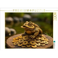 CALVENDO Puzzle Der Geldfrosch Jin Chan - Symbol für Reichtum 2000 Teile Lege-Größe 90x67cm Foto-Puzzle für glückliche Stunden von Calvendo Puzzle