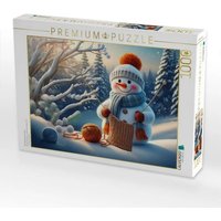CALVENDO Puzzle Der Schneemann friert 1000 Teile Lege-Größe 64x48cm Foto-Puzzle für glückliche Stunden von Calvendo Puzzle