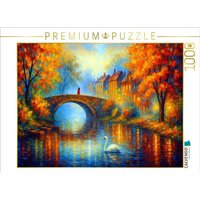 CALVENDO Puzzle Die Brücke am Fluss 1000 Teile Lege-Größe 64x48cm Foto-Puzzle für glückliche Stunden von Calvendo Puzzle