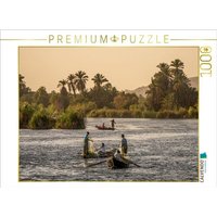 CALVENDO Puzzle Die Fischer vom Nil: Traditionelle Arbeit im Abendlicht Ägyptens 1000 Teile Lege-Größe 64x48cm Foto-Puzzle für glückliche Stunden von Calvendo Puzzle