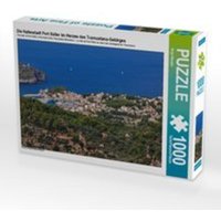 CALVENDO Puzzle Die Hafenstadt Port Sóller im Herzen des Tramuntana-Gebirges 1000 Teile Lege-Größe 64 x 48 cm Foto-Puzzle Bild von Birgit Matejka von Calvendo