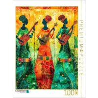 CALVENDO Puzzle Drei Musikantinnen in Afrika spielen Saiteninstrumente 1000 Teile Lege-Größe 64x48cm Foto-Puzzle für glückliche Stunden von Calvendo Puzzle