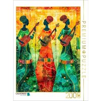 CALVENDO Puzzle Drei Musikantinnen in Afrika spielen Saiteninstrumente 2000 Teile Lege-Größe 90x67cm Foto-Puzzle für glückliche Stunden von Calvendo Puzzle