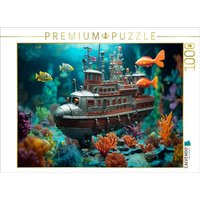 CALVENDO Puzzle Drolliges U-boot - Spielzeug unter Wasser 1000 Teile Lege-Größe 64x48cm Foto-Puzzle für glückliche Stunden von Calvendo Puzzle