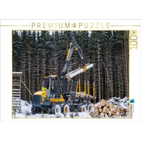 CALVENDO Puzzle Effizientes Beladen: Der Forwarder in Aktion 1000 Teile Lege-Größe 64x48cm Foto-Puzzle für glückliche Stunden von Calvendo Puzzle