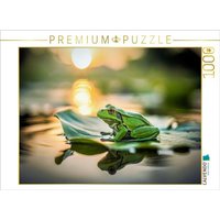 CALVENDO Puzzle Ein Frosch ruht sich aus auf einem Seerosenblatt. 1000 Teile Lege-Größe 64 × 48 cm Foto-Puzzle für glückliche Stunden CALVENDO Puzzle Ein Frosch ruht sich aus auf einem Seerosenblatt. 1000 Teile Lege-Größe 64 × 48 cm Foto-Puzzle für glückliche Stunden von Calvendo Puzzle