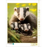 CALVENDO Puzzle Ein Motiv aus dem Kalender "Bezaubernde Dachse" 2000 Teile Lege-Größe 90x67cm Foto-Puzzle für glückliche Stunden von Calvendo Puzzle