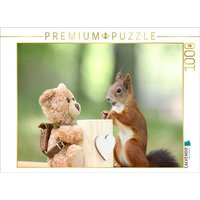 CALVENDO Puzzle Ein Motiv aus dem Kalender Eichhörnchen erobern unsere Herzen 1000 Teile Lege-Größe 64x48cm Foto-Puzzle für glückliche Stunden von CALVENDO Verlag GmbH