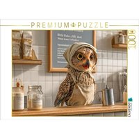 CALVENDO Puzzle Ein Motiv aus dem Kalender Eulen im Einsatz - 365 Tage voller schräger Federführung 1000 Teile Lege-Größe 64x48cm Foto-Puzzle für gl von Calvendo Puzzle