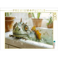 CALVENDO Puzzle Ein Motiv aus dem Kalender "Wie wäre es mit einem Dinosaurier als Haustier?" 1000 Teile Lege-Größe 64x48cm Foto-Puzzle für glücklich von Calvendo Puzzle