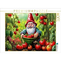 CALVENDO Puzzle Ein Wichtel bei der Tomatenernte 1000 Teile Lege-Größe 64x48cm Foto-Puzzle für glückliche Stunden von Calvendo Puzzle