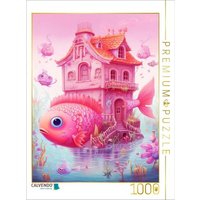 CALVENDO Puzzle Ein dicker Fisch steckt im zu kleinen Haus fest 1000 Teile Lege-Größe 64x48cm Foto-Puzzle für glückliche Stunden von CALVENDO Verlag GmbH
