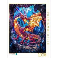 CALVENDO Puzzle Ein mächtiger Drache ruht tief in seiner Höhle 1000 Teile Lege-Größe 64x48cm Foto-Puzzle für glückliche Stunden von Calvendo Puzzle
