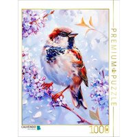 CALVENDO Puzzle Einheimischer Singvogel Haussperling Malerei 1000 Teile Lege-Größe 64x48cm Foto-Puzzle für glückliche Stunden von Calvendo Puzzle