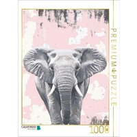 CALVENDO Puzzle Elefant pink 1000 Teile Lege-Größe 64x48cm Foto-Puzzle für glückliche Stunden von Calvendo Puzzle