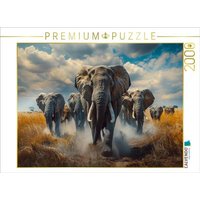 CALVENDO Puzzle Elefantenherde 2000 Teile Lege-Größe 90x67cm Foto-Puzzle für glückliche Stunden von Calvendo Puzzle