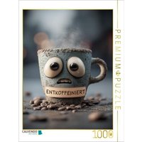 CALVENDO Puzzle Entkoffeinierter Kaffee mit Panikblick - Lustiges Motiv für Koffeinfreunde 1000 Teile Lege-Größe 64x48cm Foto-Puzzle für glückliche Stunden von Calvendo Puzzle