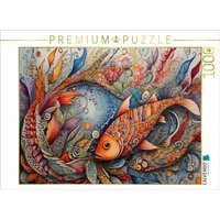 CALVENDO Puzzle Fisch, zentangle, farbenfroh, Fantasie, fantasievoll, bunt, orange, wasser, lustig, Tier, Kinderzimmer, Kinder 1000 Teile Lege-Größe CALVENDO Puzzle Fisch, zentangle, farbenfroh, Fantasie, fantasievoll, bunt, orange, wasser, lustig, Tier, Kinderzimmer, Kinder 1000 Teile Lege-Größe von Calvendo Puzzle