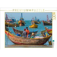 CALVENDO Puzzle Fischerhafen, Mui Ne, Vietnam 1000 Teile Lege-Größe 64x48cm Foto-Puzzle für glückliche Stunden von CALVENDO Verlag GmbH