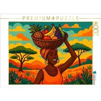 CALVENDO Puzzle Frau mit Früchtekorb - Sonne, Stolz und Lebensfreude - Ein Motiv aus dem Kalender AFRIKA VIBES 2000 Teile Lege-Größe 90x67cm Foto-Pu CALVENDO Puzzle Frau mit Früchtekorb - Sonne, Stolz und Lebensfreude - Ein Motiv aus dem Kalender AFRIKA VIBES 2000 Teile Lege-Größe 90x67cm Foto-Pu von Calvendo Puzzle