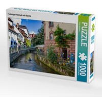 CALVENDO Puzzle Freiburger Altstadt mit Bächle 1000 Teile Lege-Größe 64x48cm Foto-Puzzle für glückliche Stunden von Calvendo