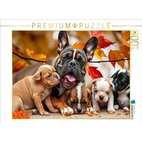 CALVENDO Puzzle Frenchiefamilie 1000 Teile Lege-Größe 64x48cm Foto-Puzzle für glückliche Stunden von Calvendo Puzzle