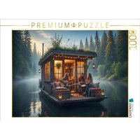 CALVENDO Puzzle Freunde unterwegs auf einem Hausboot 1000 Teile Lege-Größe 64x48cm Foto-Puzzle für glückliche Stunden von Calvendo Puzzle