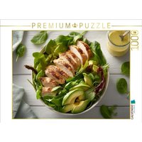 CALVENDO Puzzle Frischer Hähnchen-Avocado-Salat mit grünem Blattgemüse 1000 Teile Lege-Größe 64x48cm Foto-Puzzle für glückliche Stunden von Calvendo Puzzle